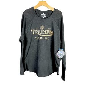 NWT Men's Lucky Brand x Triumph Motorcycles Waffle Knit L/S Shirt - XXL